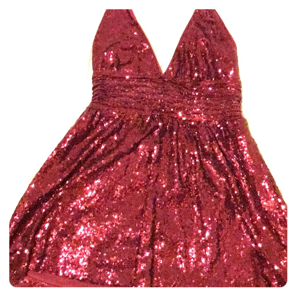 Forever 21 Exclusive Red Sequin Mini Dress